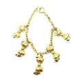 Chanel Gold Plated Chain Necklace With Bow Charms