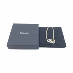 Chanel Gold Tone Heart Choker Necklace With Logo