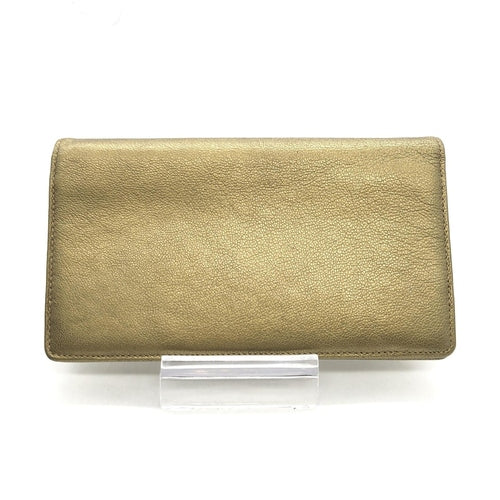 Chanel Gold Tone Caviar Leather Bifold Wallet