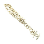 Chanel Gold Tone Heart Choker Necklace With Logo