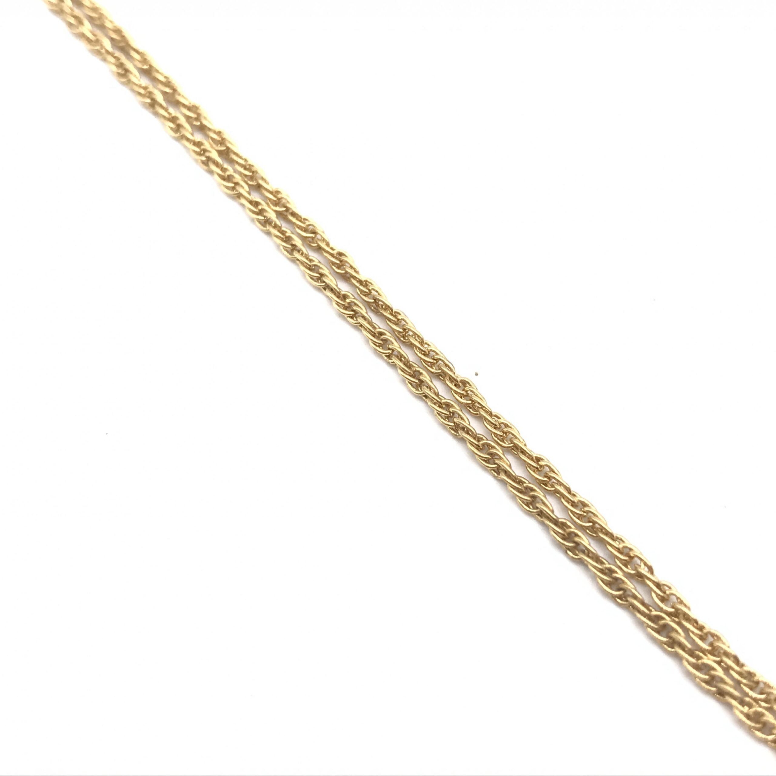 Nina Ricci Gold Tone Pendant Necklace With Heart Design