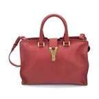 Saint Laurent Leather Handbag With Y Logo