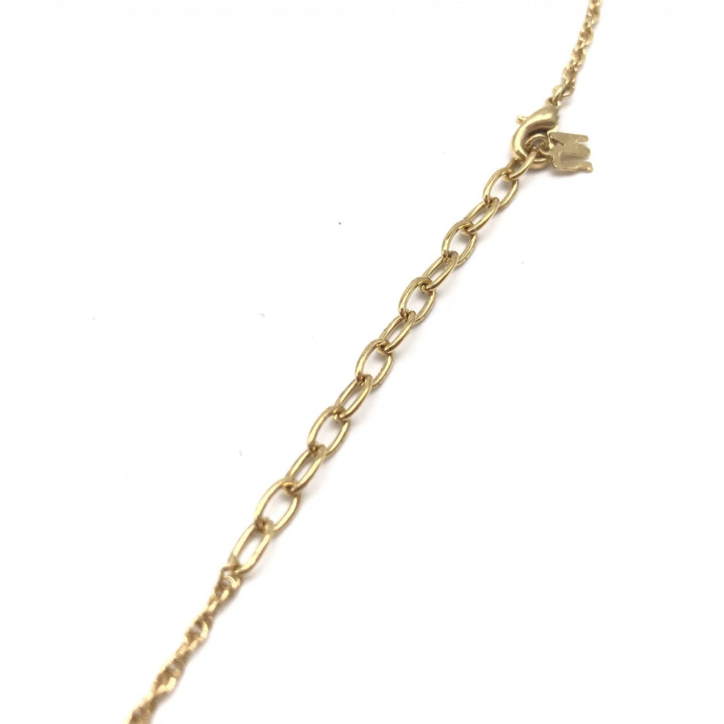 Nina Ricci Gold Tone Pendant Necklace With Heart Design