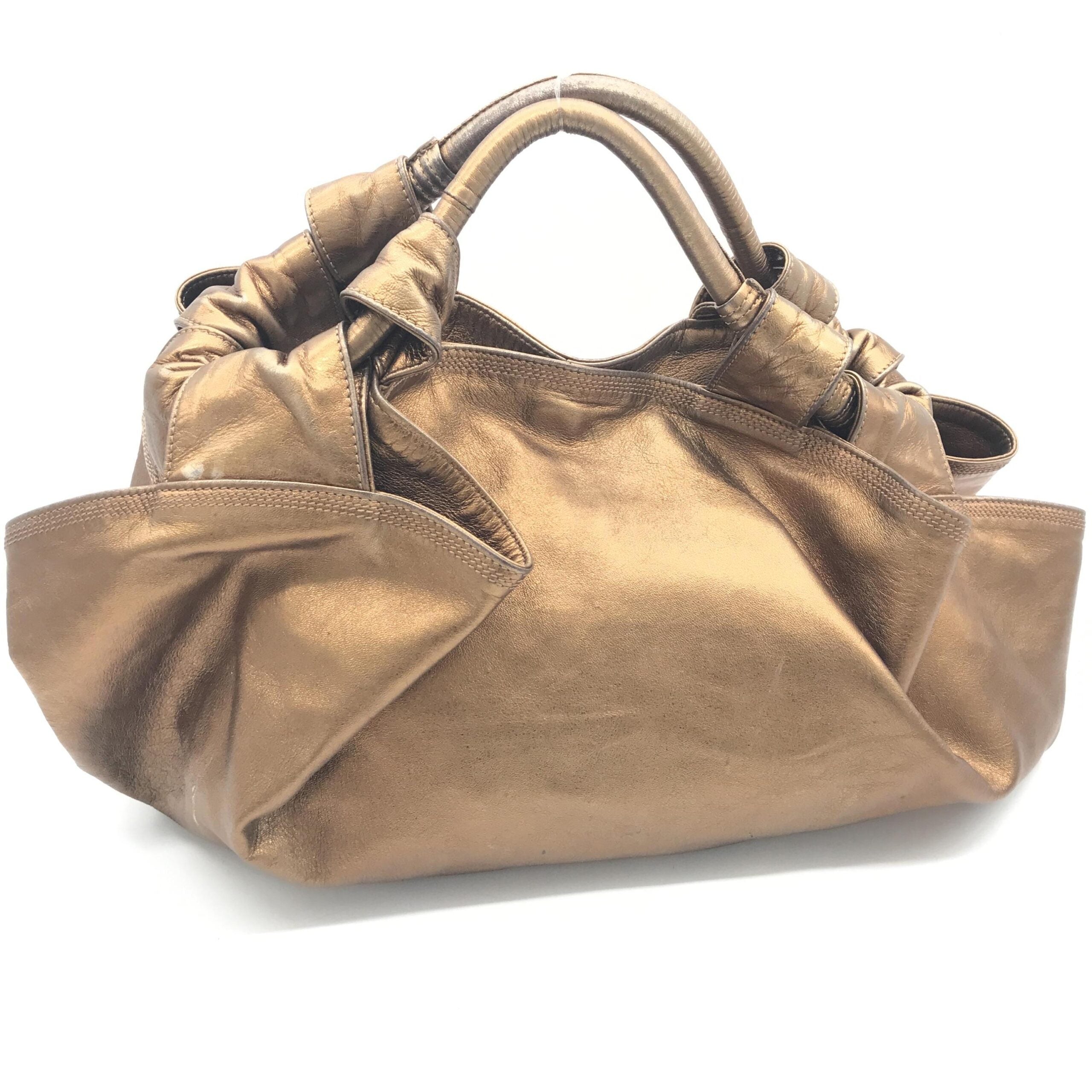 Loewe Metallic Bronze Nappa Aire Beige Shoulder Bag