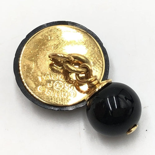 Chanel Matelasse Coco Mark Black Plastic Cufflinks
