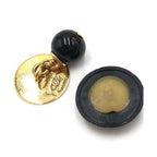 Chanel Matelasse Coco Mark Black Plastic Cufflinks