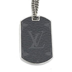Louis Vuitton Leather Monogram Eclipse Pendant Necklace