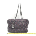 Chanel Paris-Byzance Chain Shoulder Bag Purple Nylon