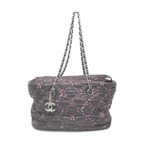 Chanel Paris-Byzance Chain Shoulder Bag Purple Nylon