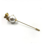 Salvatore Ferragamo Pin Brooch, Pearl Style, Box