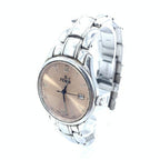 Fendi Pink Champagne Dial Quartz Watch, Stainless Steel