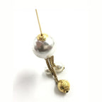 Salvatore Ferragamo Pin Brooch, Pearl Style, Box