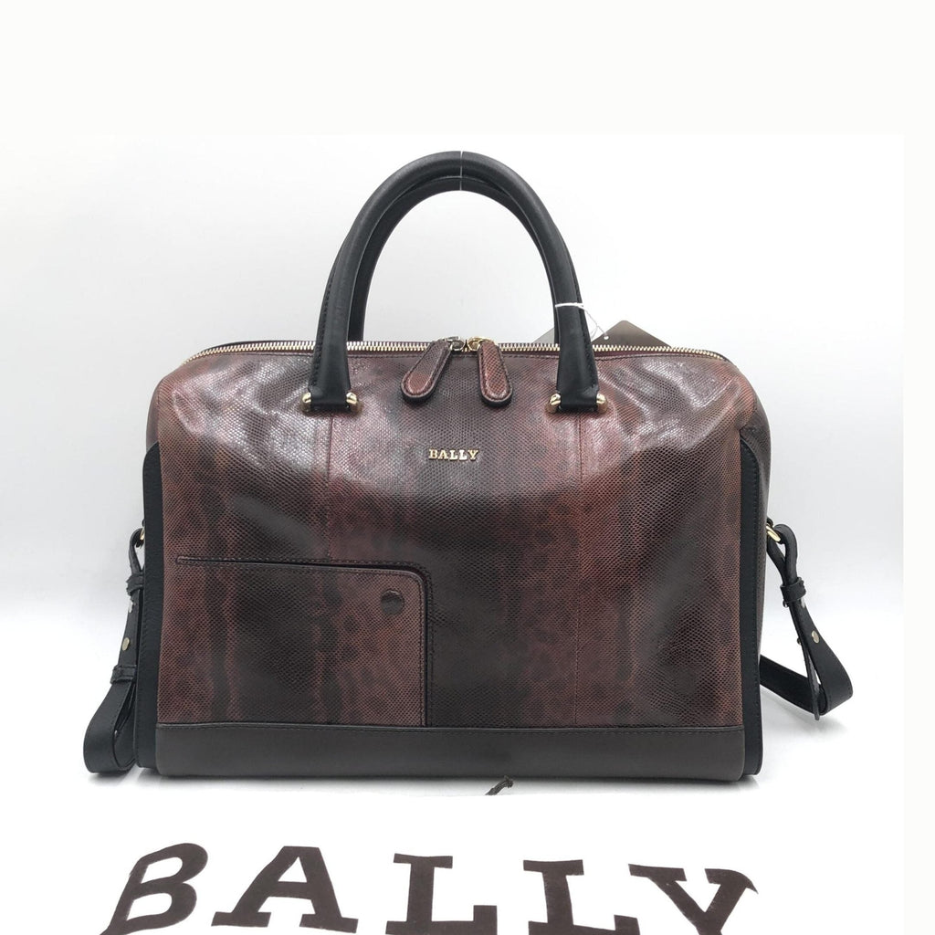 Bally Python Pattern 2WAY Boston Bag