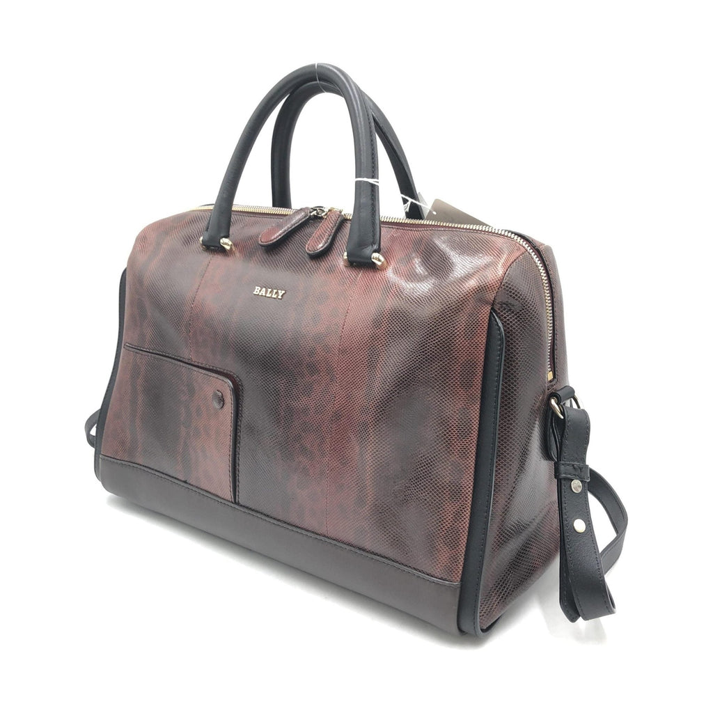 Bally Python Pattern 2WAY Boston Bag