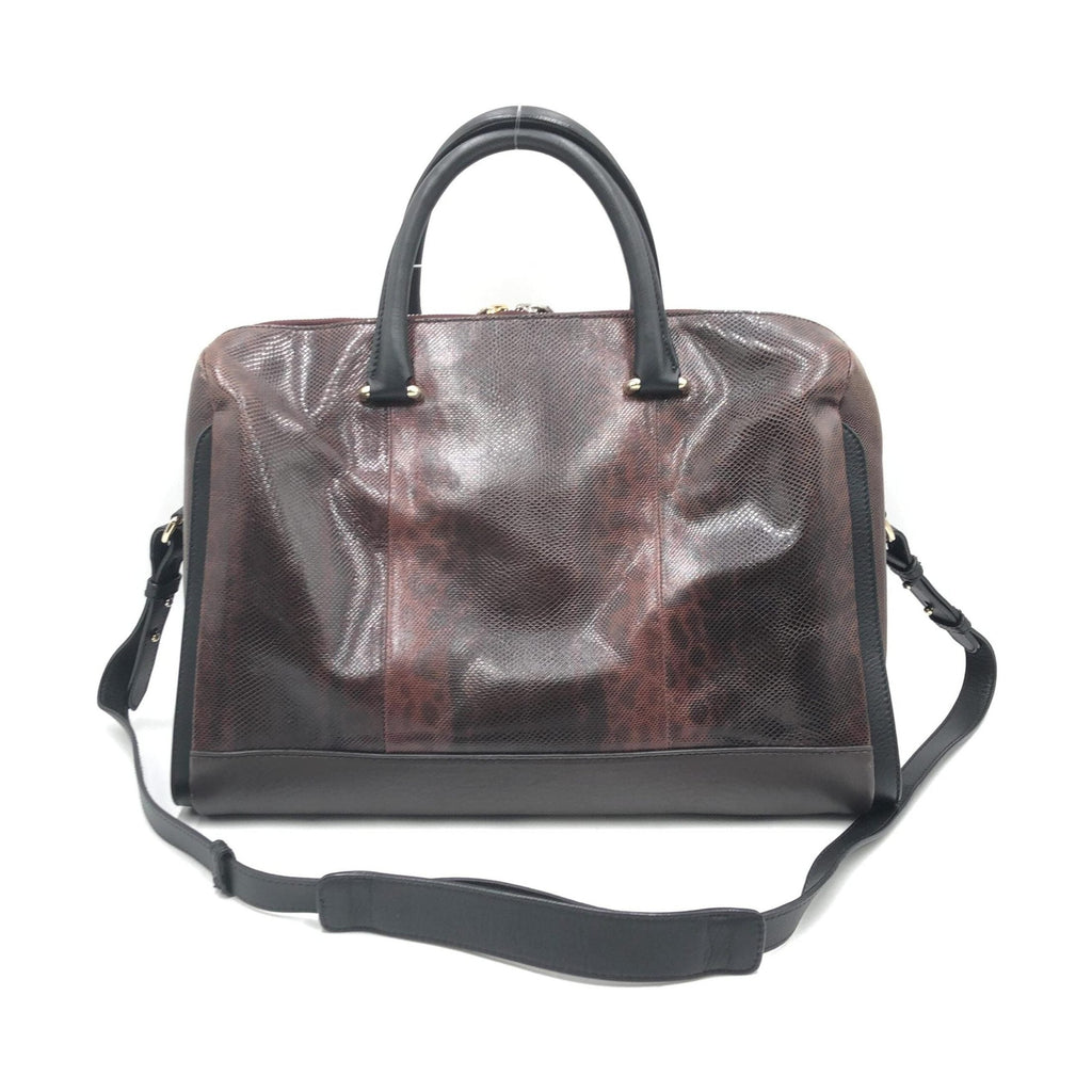 Bally Python Pattern 2WAY Boston Bag