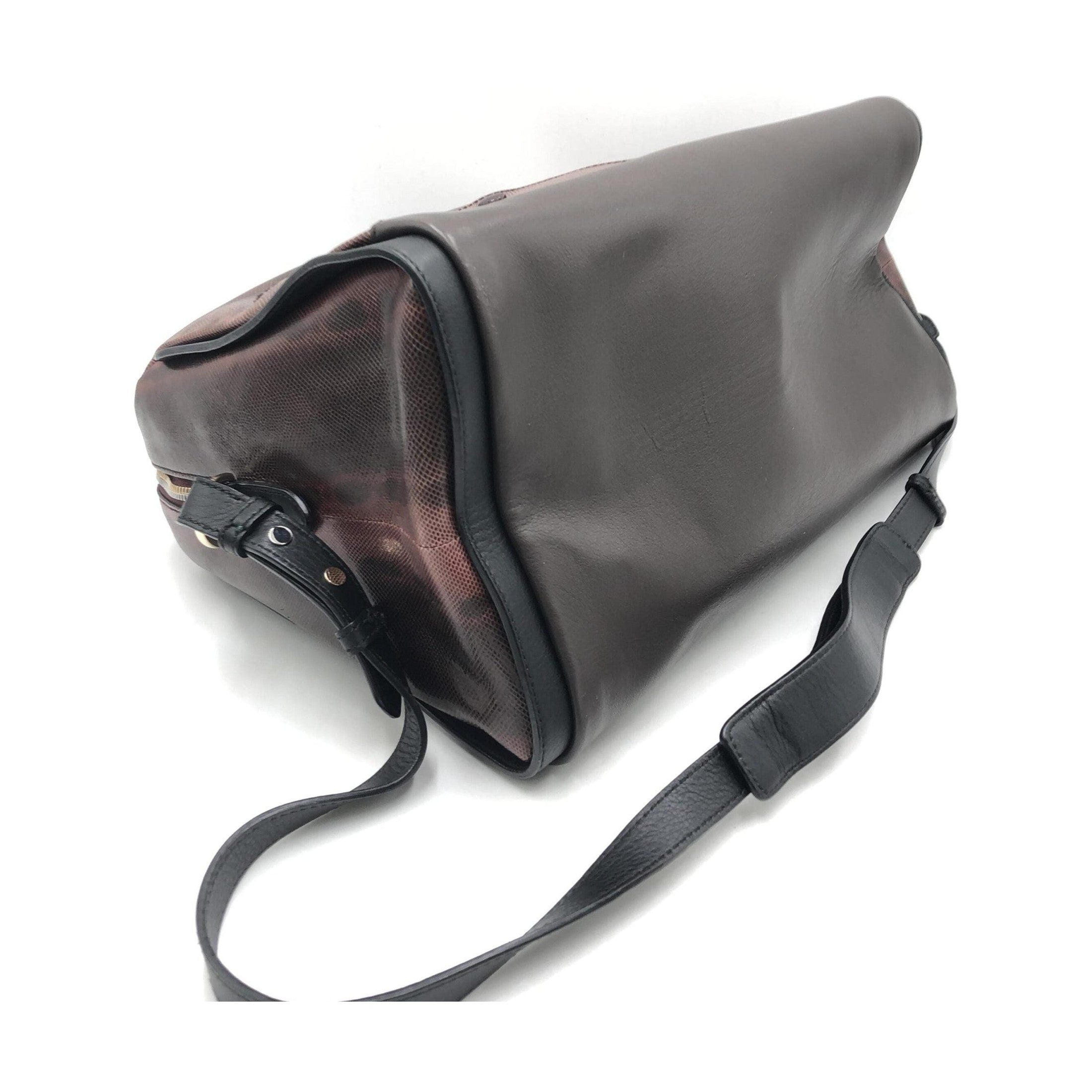 Bally Python Pattern 2WAY Boston Bag
