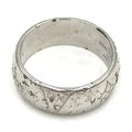 Louis Vuitton Silver-Tone Monogram Band Ring