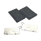Hermès Silver Tone Half Sun Pendant Set