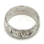 Louis Vuitton Silver-Tone Monogram Band Ring