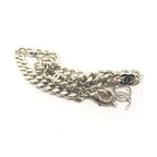 Chanel Silver Tone Curb Chain Link Necklace
