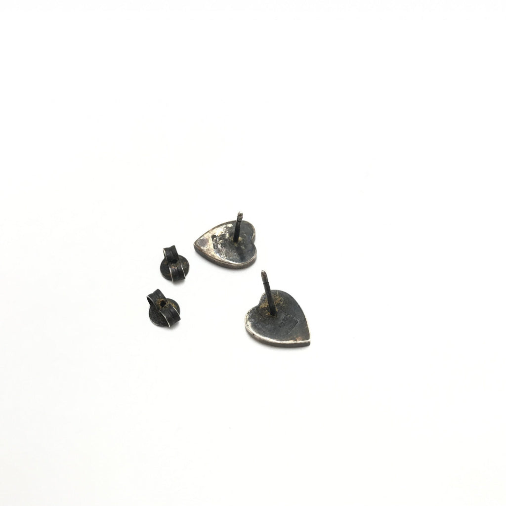 Gucci Silver 925 Heart Stud Earrings