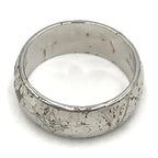 Louis Vuitton Silver-Tone Monogram Band Ring
