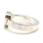 Gucci Sterling Silver Heart Trademark Ring, US Size 5.5