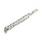 Gucci Sterling Silver Logo Plate Chain Bracelet