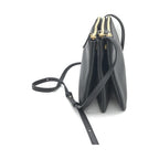 Celine Trio Black Leather Shoulder Bag