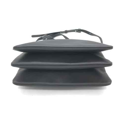 Celine Trio Black Leather Shoulder Bag