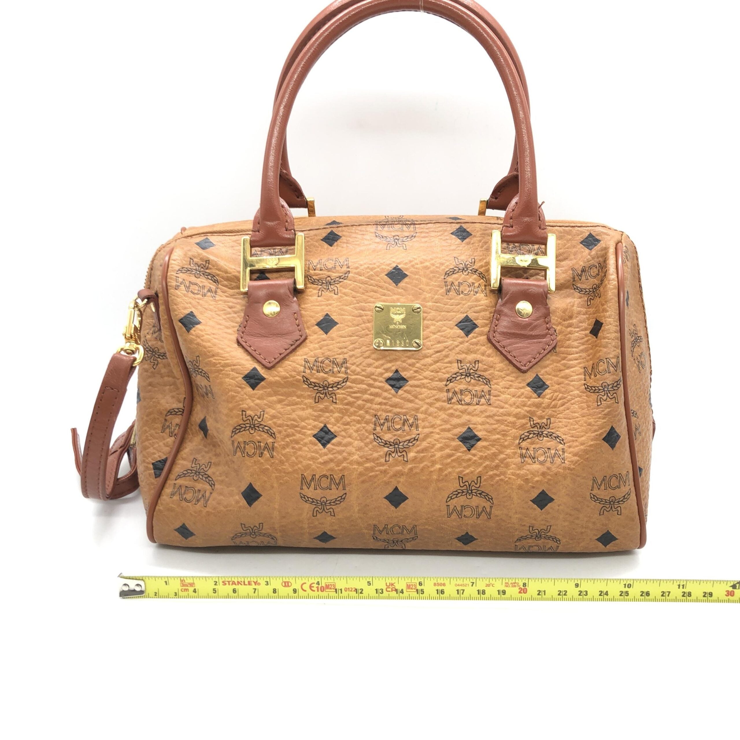 MCM Visetos 2WAY Mini Boston Bag