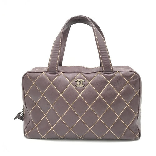 Chanel Wild Stitch Handbag Mini Boston Red