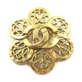 Chanel Costume Jewlery Vintage Brooch Coco Medallian