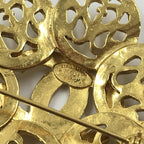 Chanel Costume Jewlery Vintage Brooch Coco Medallian