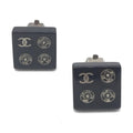 Chanel Coco Mark Square Clip-On Earrings