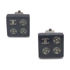 Chanel Coco Mark Square Clip-On Earrings