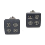 Chanel Coco Mark Square Clip-On Earrings