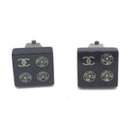 Chanel Coco Mark Square Clip-On Earrings