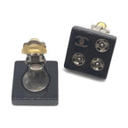 Chanel Coco Mark Square Clip-On Earrings