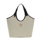 Versace Beige Cotton Shoulder Bag