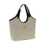 Versace Beige Cotton Shoulder Bag