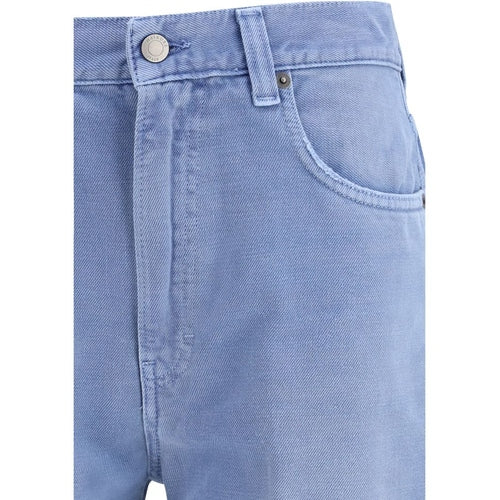 Haikure Blue Cotton Relaxed Fit Jeans