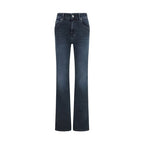 Haikure Blue Cotton Flared Jeans