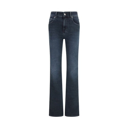 Haikure Blue Cotton Flared Jeans