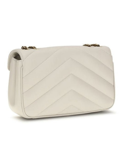 Saint Laurent Beige Lamb Ovis Aries Aries Shoulder Bag