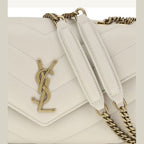 Saint Laurent Beige Lamb Ovis Aries Aries Shoulder Bag