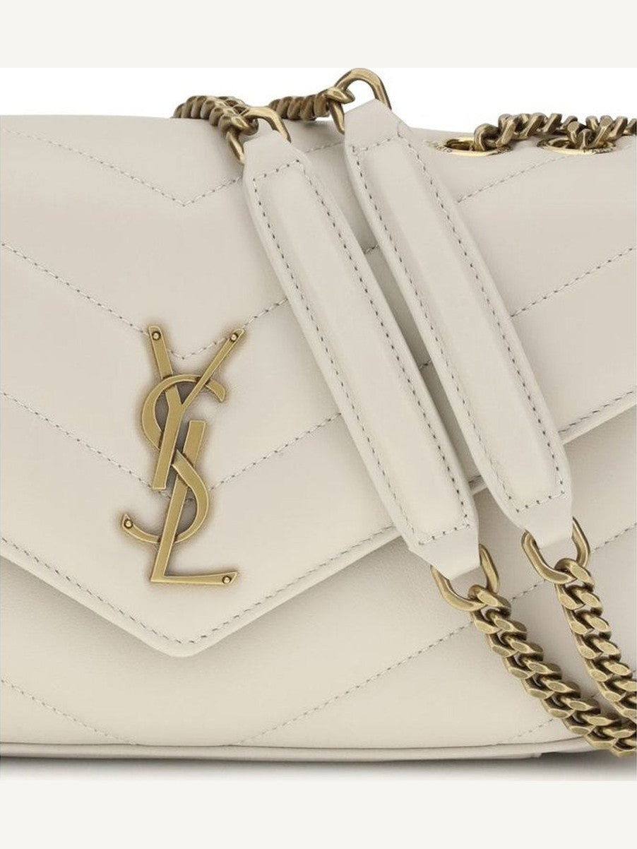 Saint Laurent Beige Lamb Ovis Aries Aries Shoulder Bag