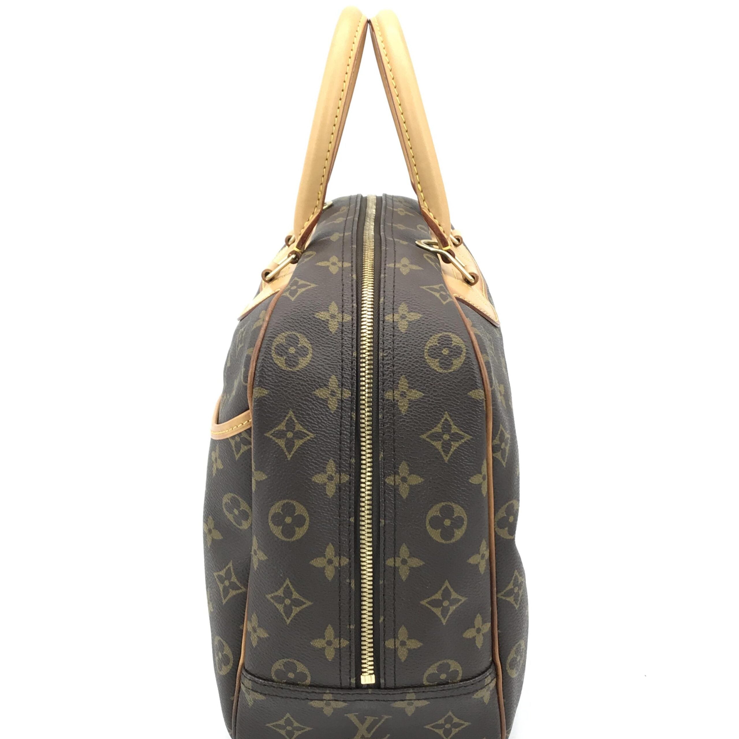 Louis Vuitton Monogram Deauville Handbag With Brown Details