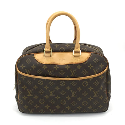 Louis Vuitton Monogram Deauville Handbag With Brown Details