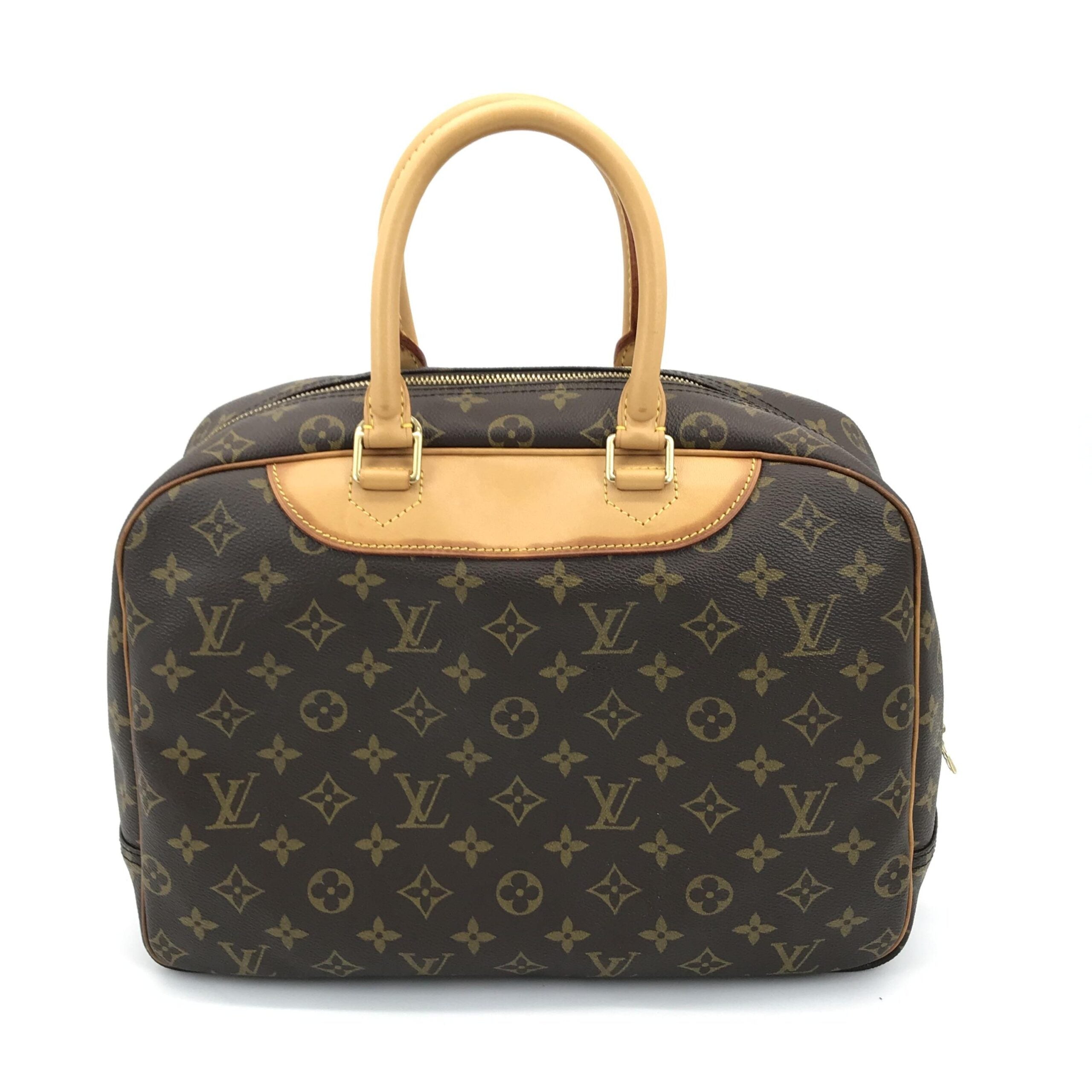 Louis Vuitton Monogram Deauville Handbag With Brown Details